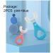2 Pcs Premium Soft U-Shaped Kids Toothbrush Set for Ages 2-6 - Blue+Pink - Buy Online on GoSupps.com
