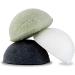Xfacio Labs Konjac Sponge Set Of 3 Exfoliating Facial Sponges-Natural Cleaning Sponge-White-Activated Bamboo Charcoal-Green-Vegan-Better Than Loofah For Cleansing Face From Xfacio Labs - Buy Online on GoSupps.com