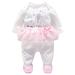 r.b.hickory Baby Girls Tutu Rompers Cotton Sleepsuits Onesie Footed Coveralls 6-9 Months White White 6-9 Months
