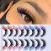 QYLPZ 8 Pairs Coloured False Eyelashes Colored Lashes Cat Eye Natural False Lashes Faux Mink Lashes Colored Lashes Fluffy Wispy Russian Strip Lashes with Color (4 MIX Colors ) Color mix02 - Buy Online on GoSupps.com