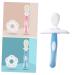 Frcolor bristle toothbrush soft toothbrush baby toothbrush made of silicone children toothbrush toothbrush bite ring made of silicone baby training toothbrush with lid training brush