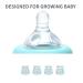 Baby Bottle Glass Wide Neck  Closer to Breastfeeding  Slow Flow Nipple  Anti-Colic  4 Ounce  2 Count (Blue) Blue 1 Count (Pack of 1) - Buy Online on GoSupps.com