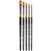 KINGART Original Gold 9500 Filbert Brush Set - 5 Pcs. Premium Taklon Brushes for Oil, Acrylic, Watercolor, Gouache - Sizes 2, 4, 6, 8, 10 - Buy Online on GoSupps.com