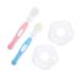 Foytoki 2 sets toothbrush children tooth cleaning brush tooth cleaning tool silicone brush toothbrush cleaning accessories tooth cleaning brush tooth cleaning accessories toothbrush