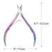 4 Pack Stainless Steel Cuticle Nipper Set - Manicure & Pedicure Trimmers in Rainbow Color - Ideal for Home, Spa, Salon - Buy Online on GoSupps.com