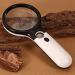 Glass with 3 LED Lights Hand-held 3X 45X Lens high Definition Illumination Magnifier Good Times - Buy Online on GoSupps.com