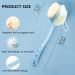 Bath Brush with Curved Long Handle Shower body brush with bristles and Sponge Loofahs Back Scrubber Bath Mesh Sponge for Skin Exfoliating Bath massage bristles (blue) - Buy Online on GoSupps.com