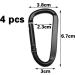 4 Pack Aluminum Screw Carabiner Set - Durable D-Clip Hooks for Keys Gear and Outdoor Use - Black - Buy Online on GoSupps.com