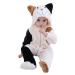 Doladola Unisex Baby Onesies Animal Cartoon Cat Jumpsuits Toddler's Hooded Rompers Outfit 12-18 Months Beige Cat