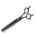 Jason 7 inch thinning scissors Dog cups made of Japanese 440c-stainless steel Professional fur scissors with ergonomic handle Effilier scissors chunker scissors for dogs cats etc. 23 teeth S-chunker