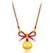 Oralgo Sweet Fuzi Trailer Necklace | Elegant Loop Charm Jewelry for Women | Trendy Collarbone Chain & New Year's Gift in Red - Buy Online on GoSupps.com