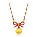 Oralgo's sweet fuzi trailer elegant loop charm necklace trendy jewelry for women collarbone chain New Year's gift red