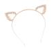 Lurrose Cat Ears Headband - Gold Crystal Leaf Shaped Hair Accessory for Stylish Parties - International Shipping Available - Buy Online on GoSupps.com