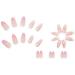 Almond Fake Nails Short 24Pcs White French False Nails with Flower Designs - Nail Art Pink Set for Women - Includes Nail Glue - Press On Nails for Girls - Buy Online on GoSupps.com