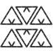 Dioche 6Pcs Billiard Rack Holder - Black Triangle Ball Positioning - Pool Cue Accessory - Buy Online on GoSupps.com