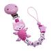 Personalized pacifier band with names for girls & boys |Many individual models |Personalized suckel chain with wishes (rosastern)