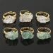 Colorful Bling Raw Green Fluorite Crystal Stone Statement Ring for Women - Adjustable Copper Wire Wrapped Gemstone Jewelry - Buy Online on GoSupps.com