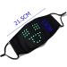 Guanxing LED Voice Activated Light Up Face Mask - USB Rechargeable for Costume, Christmas, Halloween, Party - Black Large - Buy Online on GoSupps.com