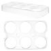 Angoily 2pcs Plastic Egg Racks Eggs Fridge Egg Holder Refrigerator Egg Stands Egg Tray Side Door