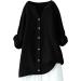 Womens Linen Shirts Casual Long Sleeve V-Neck Blouse Button Up Ladies Going Out Work Office Loose Fit Tunic Top Retro Summer Tee Tops 1068-qppoj-black-b 5XL - Buy Online on GoSupps.com