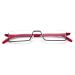 BILIZA Half Frame Reading Glasses for Men Women Blue Light Blocking Reading Glasses Metal Half Frame Computer Readers 1.5X Red