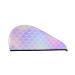 Fish Scale1 Microfiber Hair Towel Soft Super Absorbent Hair Towel Wrap for Women Coral Velvet Quick Dry Hair Cap for Long Curly and Thick Hair
