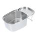 CIYODO 1pc Drain Basket Storage Baskets Hamper Fruit Washing Basket Sink Storage Rack Vegetable Corner 22X13CM