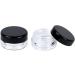 Houseables 3g Black Cosmetic Sample Jars, 50-Pack - BPA-Free Plastic Pots with Screw Cap Lid for Makeup, Nails, Jewelry - 3ml Empty Containers - Buy Online on GoSupps.com