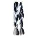 Traziewell Hair Extensions for Braiding Hair Extension Gray Braid Ombre Hair Extensions Hair for Braiding Hair Heat Resistant Synthetic Hair Extension 100g Black to Grey Braids 1605 FH001605 L