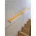 Stair Handrail Round Non-Slip Transparent Crystal Indoor Stair Corridor Clear Acrylic Stairs Handrail with Stainless Steel Brackets (Color : Gold Size : 3.2m/10.5ft) Silver 4m/13ft