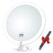 15x Magnifying Mirror with Light & Tweezers - Lighted Makeup Mirror with Strong Magnification for Precise Makeup, Plucking, Lighted Magnified Mirror w/Suction Cup for Bathroom, Dual Power , 8" White