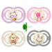 Mam Perfect Night "Skin Soft Silikon" Schnuller bright 6-16 months 4 Set // Fairy Tale Friends // incl. 2 Sterilisier transport boxes