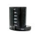 GIIYAA Weekly Pill Organizer (Twice-A-Day), Portable 7 Day Pill Box Case with Stackable AM/PM Compartments for Pills, Vitamin, Fish Oil, Supplements,Black