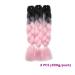 SEGO 3 Pieces Ombre Braiding Hair Extensions - 24 Two-Tone Black & Pink Crochet Braid Hair for Stylish Looks - Buy Online on GoSupps.com