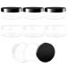 50g plastic empty powder box 6 pieces Transparent powder box with removable sieve lid plastic cosmetic container Large plastic jar make -up travel container can for loose powder cream cosmetics