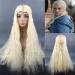 Game of Thrones Daenerys Targaryen Cosplay Wig Synthetic Hair Long Wavy Dragon of Mother Wigs Halloween Party Wig With Hairnet