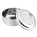 Angoily shaving bowl with lid stainless steel container with lid shaving shell made of wood soap for men men's soap soup bowl made of bamboo shaving soap shaving shaving foam man