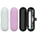 3 pieces toothbrushes etui travel case electrical toothbrush - portable electric toothbrush box container travel bag for toothbrushes protective cover for travel outdoor camping school black white pink