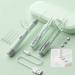 GRADENAIZE Ear Wax Removal Tool Ear Cleaner for Baby Childred Using with LED Light Magnifiers Ear Wax Cleaner Earwax Removal Kit with Tweezers and Storage Box Earwax Remover 7PCS Kits Green