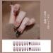 French Tip Press on Nails - Mid length Press On Nails with Nail Tips Black French chain bow Design Glossy Naked color press on nails Acrylic False Nails Cute Artificial Nails - Buy Online on GoSupps.com