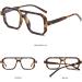 JOVAKIT Retro 70s Blue Light Glasses - Vintage Rectangle Eyeglasses for Men & Women - Trendy Tortoise Frame - 52mm Computer Glasses - Buy Online on GoSupps.com
