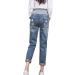 Xiedeai Maternity Jeans for Women - High Waist Over Bump Trouser, Casual Ripped Denim Pants - M Blue - Buy Online on GoSupps.com