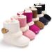 EDOTON Baby Warm Booties with Button Design | Soft Non-slip Sole Snow Boots for 0-6 Months | Pink - Buy Online on GoSupps.com