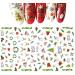 Yevison Christmas Nail Stickers 1 Sheet Self-adhesive Nail Decals wraps 3D Nail Art Designs Glitter Tips Decorations for Women Girls Very Practical and Popular - Buy Online on GoSupps.com
