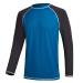 Men's Long Sleeve Swim Shirts Rashguard UPF 50+ UV Sun Protection Shirt Athletic Workout Running Hiking T-Shirt Swimwear 01- T1 Peacock Blue + Charcoal Grey X-Large