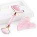 Geeric Gua Sha and facial scooter tool natural green Jade Roller Massager roller Gua Sha Stein & Facial Roller improvement of fine lines and edema eliminates eye swelling pink