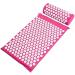 Acupressure Set - Multifunctional Massage Mat & Pillow for Head Neck & Back Relief - Includes Tag Bag - Pink - Buy Online on GoSupps.com