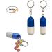 2 Pack Portable Mini Pill Case Keychain - Travel-Friendly Vitamin & Medicine Holder for Camping & First Aid - Buy Online on GoSupps.com