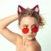 Cat Ear Fox Headband Hairband Fancy Dress Hair Clip Hair Hoop Hairband Animal Ears Cosplay Party Costume Ears Headwear Brown-white - Buy Online on GoSupps.com