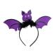 hgnxa Adult Kids Cartoon Bat Wing Shape Headband Woman SPA Hair Hoop Makeup Halloween Taking Photos Christmas Party Headpiece Purple
